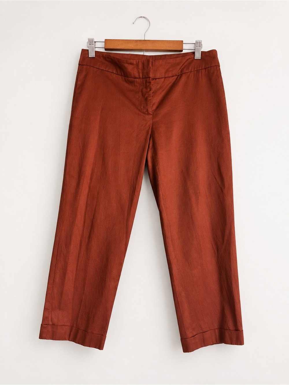 Missoni Rust Capri Cropped Trousers Low Rise Pants Made in Italy US 10